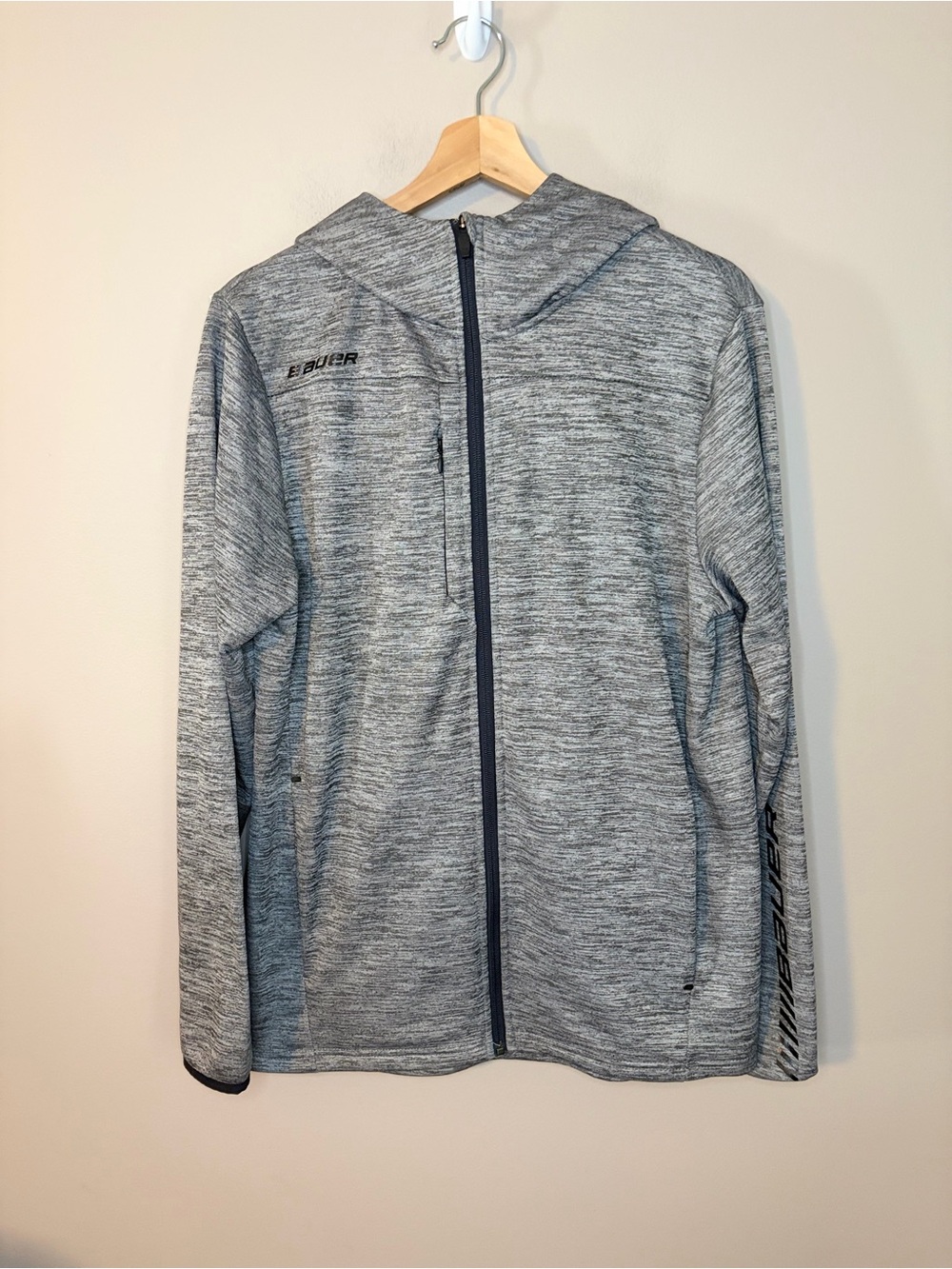 Bauer Vapor Fleece men medium full zip gray